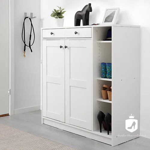 KHAYRUN Shoe cabinet/storage, white, 105x40x107 cm