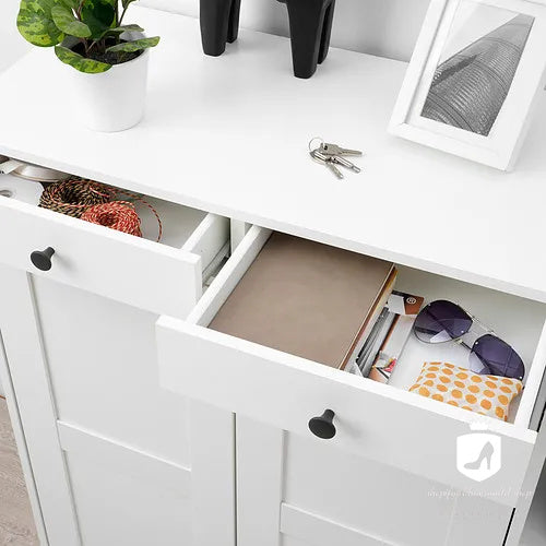 KHAYRUN Shoe cabinet/storage, white, 105x40x107 cm