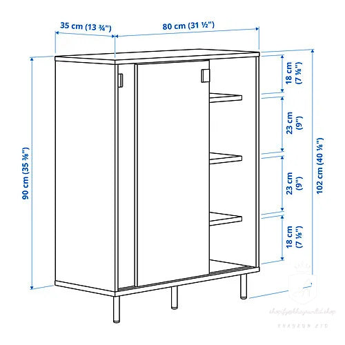 KHAYRUN shoe cabinet/storage, white, 80x35x102 cm
