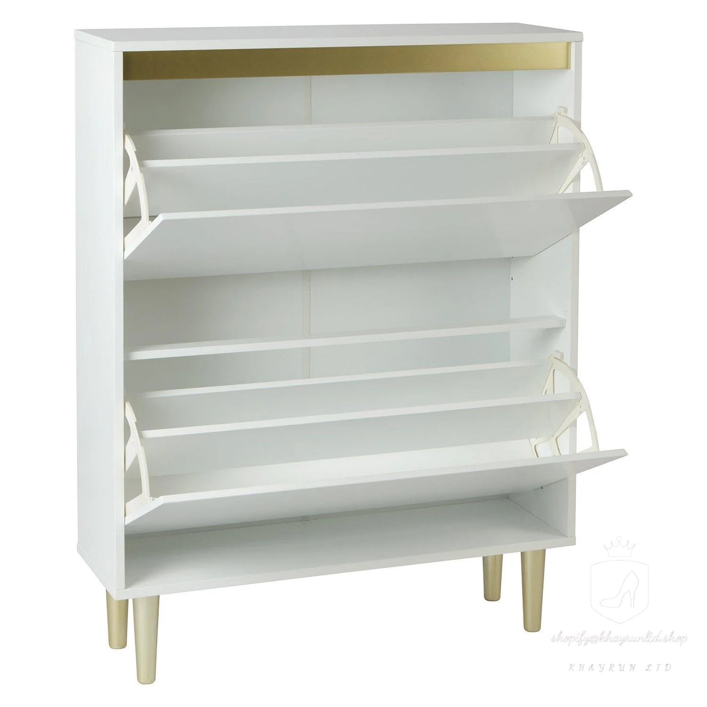 KHAYRUN Iliana Shoe Cabinet - 2 Door - White