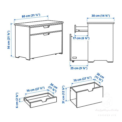 KHAYRUN storage bench, grey, 80x38x56 cm