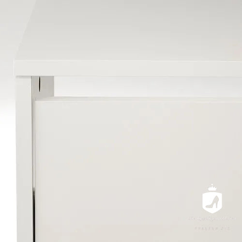 KHAYRUN shoe cabinet with 3 compartments, white, 49x28x135 cm