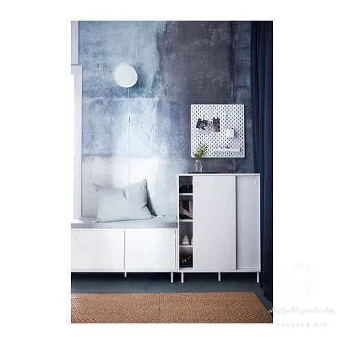 KHAYRUN shoe cabinet/storage, white, 80x35x102 cm